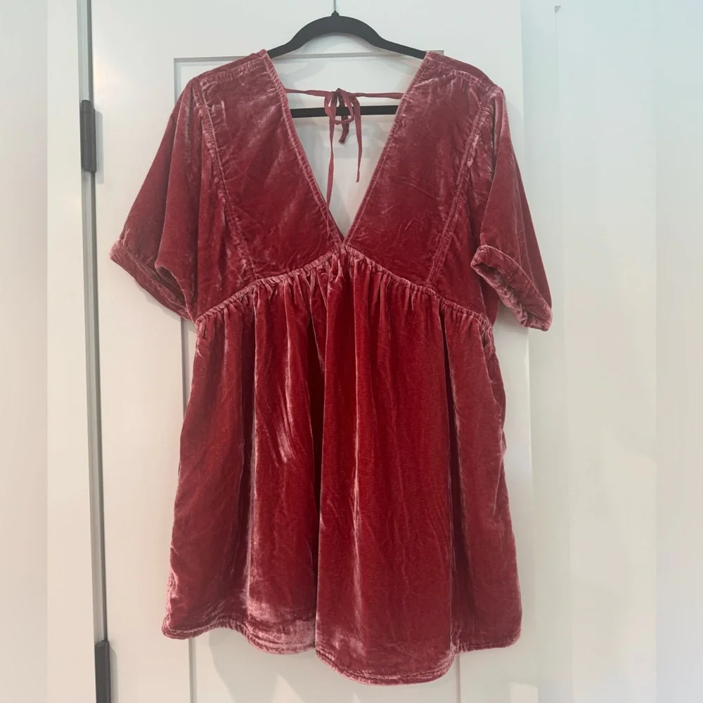 Free People Ivy Velvet Minidress Dress Tunic Size XS - Picture 4 of 9